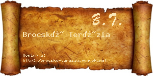 Brocskó Terézia névjegykártya
